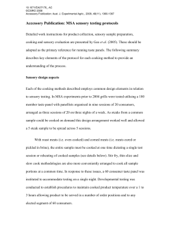 Appendix: MSA sensory testing protocols