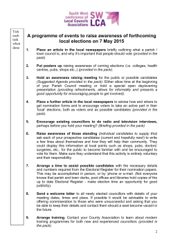 Programme of Events - Dorset Association of Parish and Town