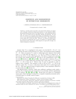 EXISTENCE AND NONEXISTENCE OF HYPERCYCLIC