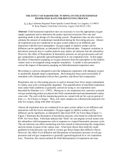 Abstract: Field measured respiration rates are necessary to size the