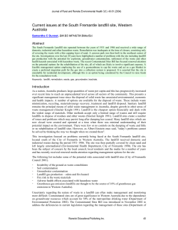 Current issues at the South Fremantle landfill site, Western Australia