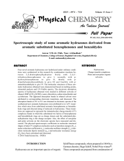 Spectroscopic study of some aromatic