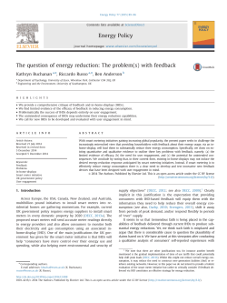 The question of energy reduction - ePrints Soton