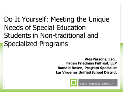Do It Yourself: Meeting the Unique Needs of Special