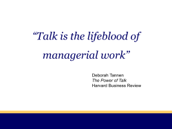 Intro PPTs - The Four Conversations