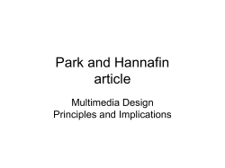 Park and Hannafin article - Faculty Created Web Sites