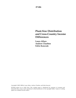Plant-Size Distribution and Cross