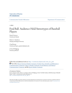 Foul Ball: Audience-Held Stereotypes of Baseball Players