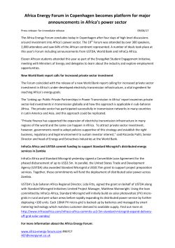 Africa Energy Forum in Copenhagen becomes platform for major