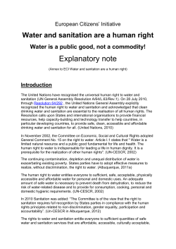 Annex to ECI Water is a human right