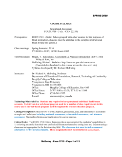 Educational Assessment Syllabus - IT Application Services