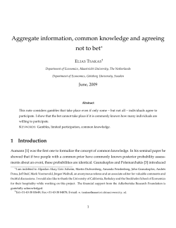 Aggregate information, common knowledge and agreeing not to bet