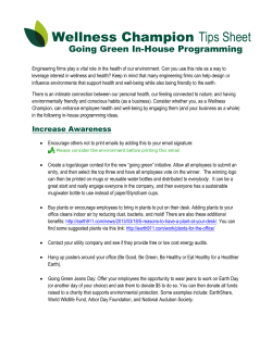 Going Green In-House Programming