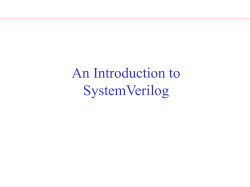 Verification with System Verilog