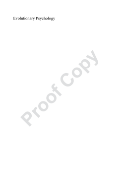 Evolutionary Psychology