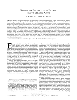 biomass for electricity and process heat at ethanol