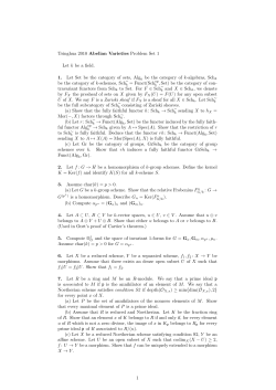 Tsinghua 2010 Abelian Varieties Problem Set 1 Let k be a field. 1