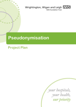 5. Project Plan - Wrightington, Wigan and Leigh NHS Foundation Trust