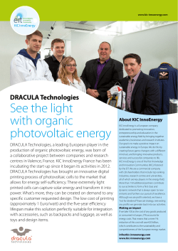 See the light with organic photovoltaic energy