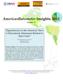AmericasBarometer Insights: 2012