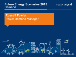 Power demand - Future Energy Scenarios