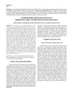 tandem perovskite solar cells