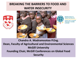 breaking the barriers to food and water insecurity