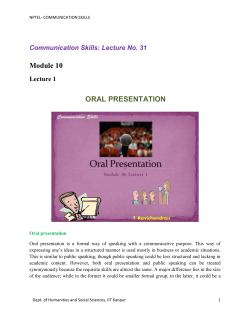 Module 10 ORAL PRESENTATION