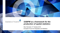 GSBPM as a framework for the production of spatial statistics