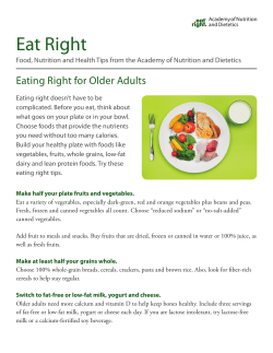 Eating Right Tips for Older Adults - Academy of Nutrition and Dietetics