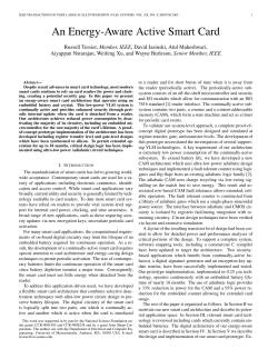 An Energy-Aware Active Smart Card