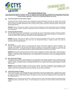 New Outlook Referral Form - Central Toronto Youth Services