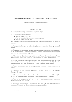 CLAY SUMMER SCHOOL ON RESOLUTION, OBERGURGL 2012