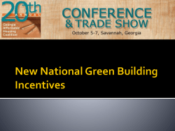 Carl Seville: New National Green Building Incentives