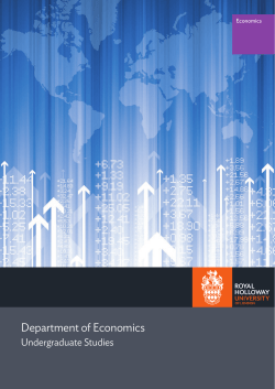 Department of Economics - Royal Holloway, University of London