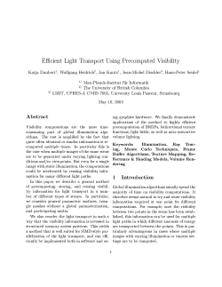 Efficient Light Transport Using Precomputed Visibility Katja Dauberts