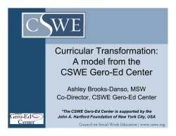 Infusion Models for Enhancing Social Work Curricula