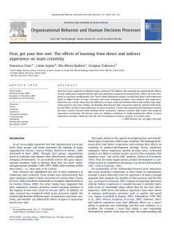 First, get your feet wet: The effects of learning from