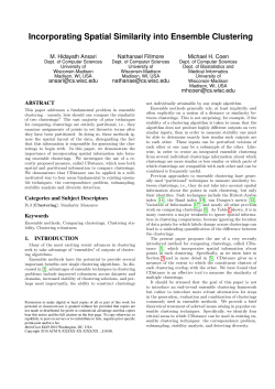 Incorporating Spatial Similarity into Ensemble Clustering