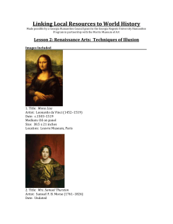 Unit 2: The Renaissance