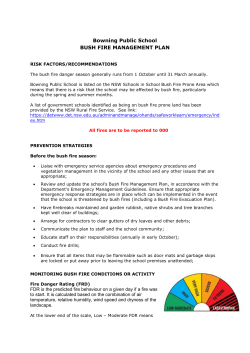 BPS Bushfire Management Pla