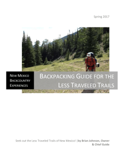 Backpacking Guide for the Less Traveled Trails