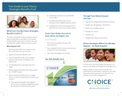 Choice Strategies Card Instructions