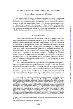 Racial Discrimination Among NBA Referees