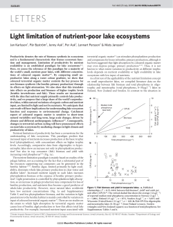 Light limitation of nutrient