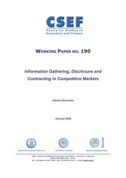 Information Gathering, Disclosure and Contracting in Competitive