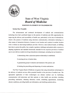 State of West Virginia Board of Medicine
