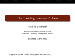 The Travelling Salesman Problem