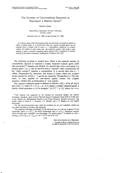 The Number of Commodities Required to Represent a Market Game*