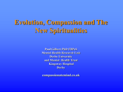 Implications for Cognitive Therapy Paul Gilbert FBPsS Mental Health